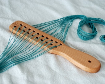 TOOL-Warping Paddle with 20 Holes for Preparing Warp with a Warping Board and Other Applications Weaving Tool Helper