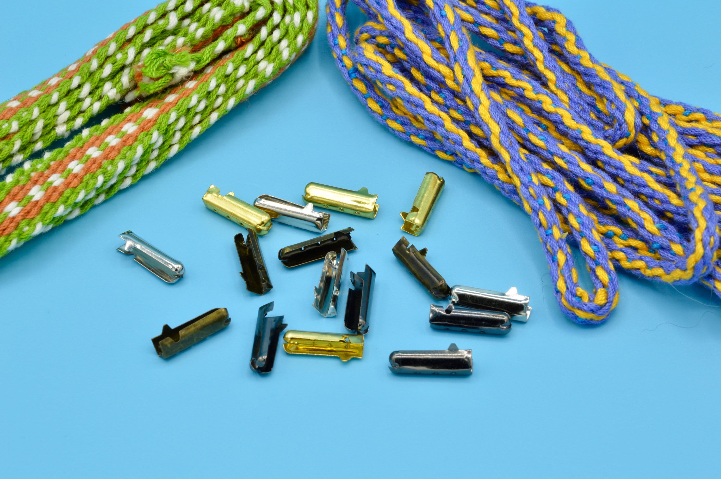 WindhavenFiberTools Aglet Shoelace End Caps- Metal 4 Colors - Enough for 4 Sets of Shoelaces! - Makes Great Gifts, Fun Way to Show Off Your Weaving WindhavenFiberTools Aglet Shoelace End Caps- Metal 4 Colors - Enough for 4 Sets of Shoelaces! - Makes Great Gifts, Fun Way to Show Off Your Weaving