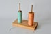 HOLDER-Double Spool Cone Rack-Handmade from Durable Hardwood for Yarn, Warp or Twine-Great for Weaving Knitting Crochet Fiber Arts 