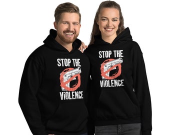Sudadera con capucha unisex Stop End Now para concienciar sobre la violencia armada
