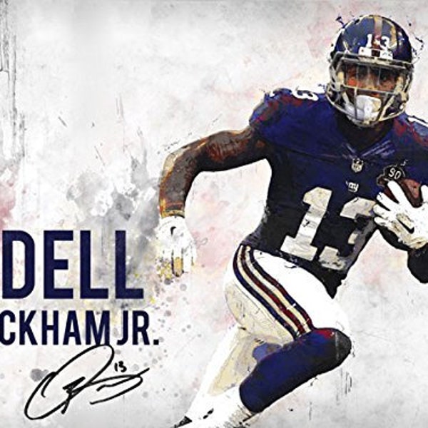 Odell Beckham Jr Poster New York Giants Art Print (24x18)