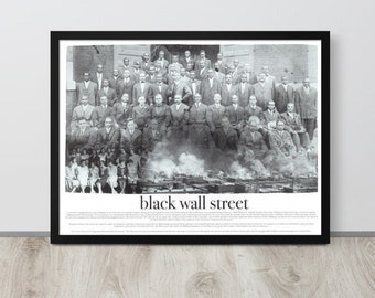 Enmarcado Negro Wall Street Cartel Foto Afroamericano Historia Negra