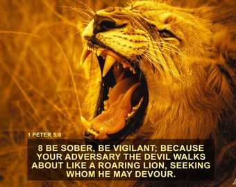 satan roaring lion bible verse