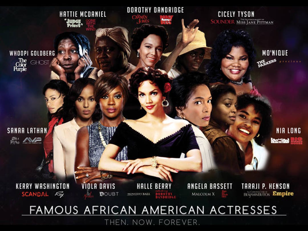 famous-african-american-actresses-poster-art-print-series-1-18x24-etsy