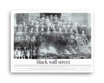 777 Tri-Seven Entertainment Canvas Negro Wall Street Póster Foto Historia Negra Afroamericana
