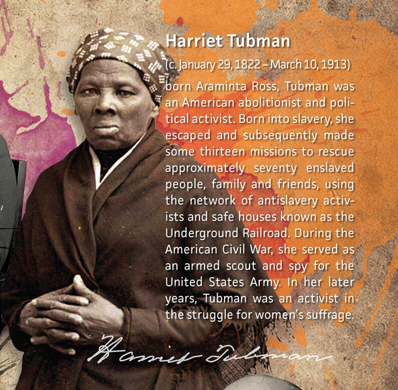 Famous black history people poster series 01 24x18 etsy