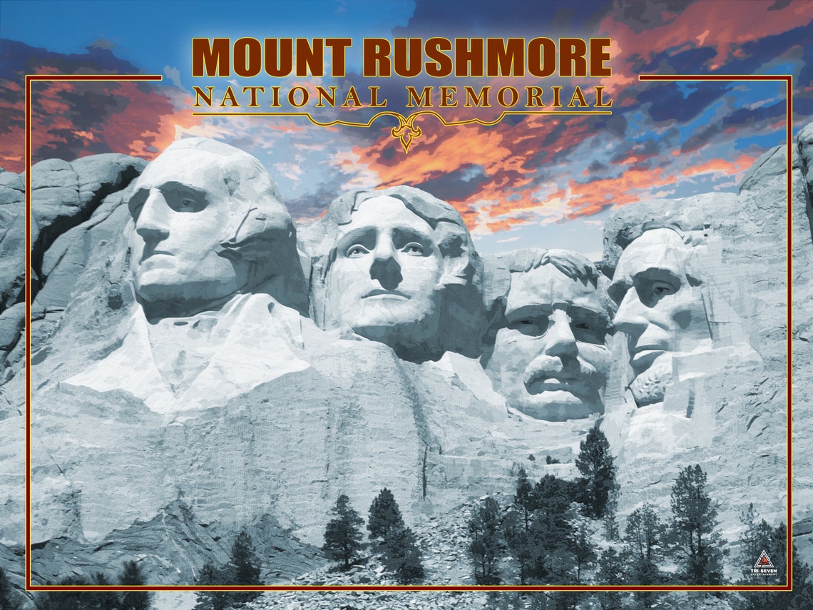 Mount Rushmore Poster National Memorial Wall Art Print 24x18 - Etsy