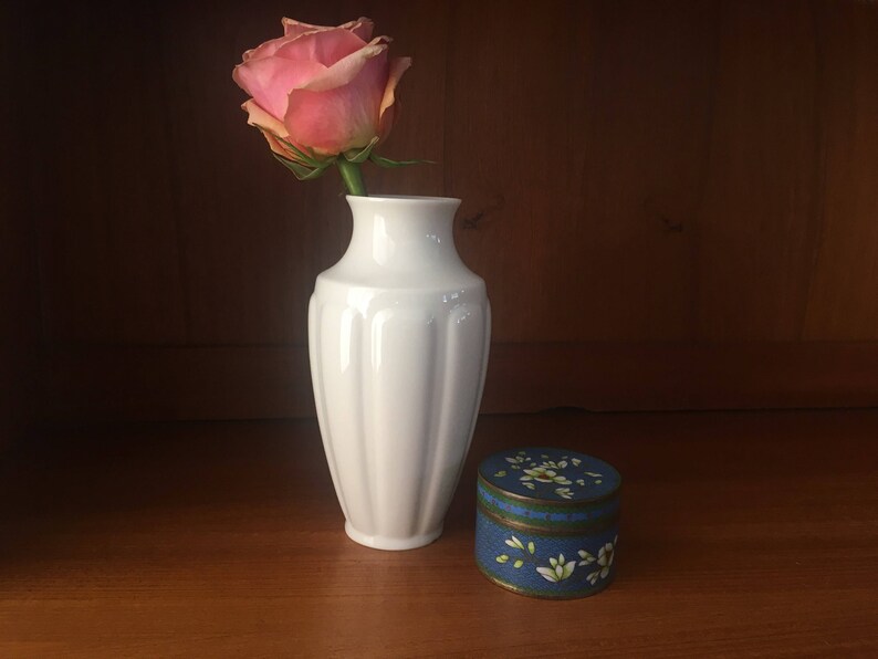 Vintage Lenox Flower Vase White Ceramic Made In The Usa Etsy