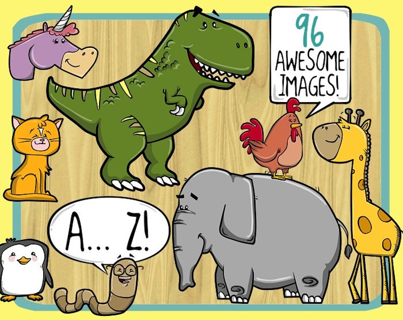 Download Animal Alphabet Clip Art / Phonics Clip Art | Etsy