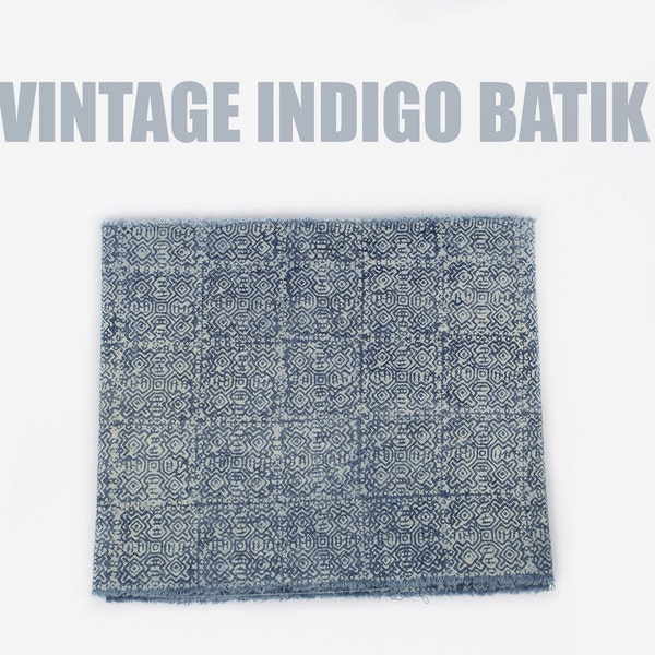 Vintage Hill Tribe Indigo Fabric - Hill Tribe Fabric Cotton - Hmong Fabric, Blue Fabric Yardage, Indigo Table Runner Hmong Batik Thai Fabric