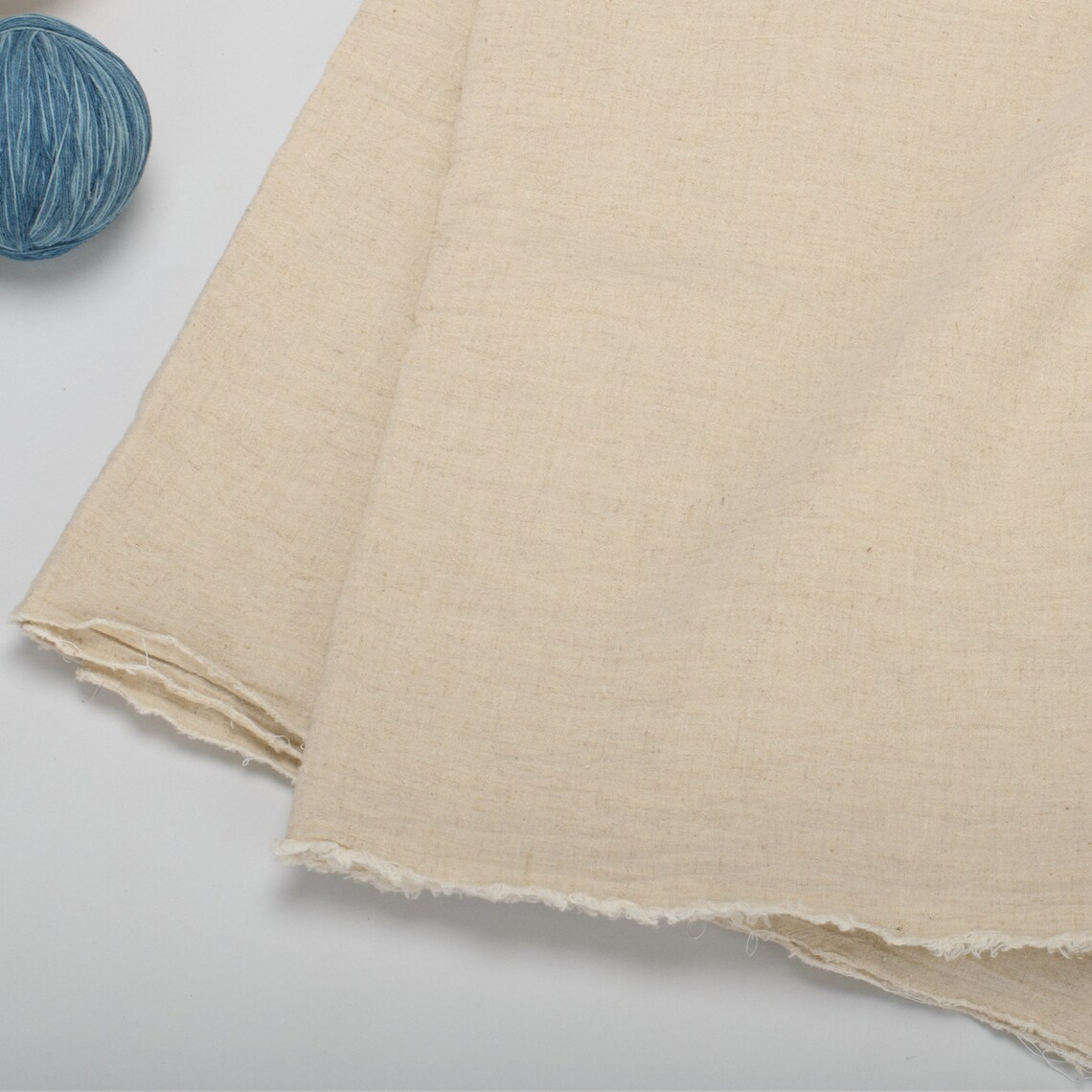 Flat Natural Linen Fabric the Classic Natural Linen Blend, Plain Linen ...