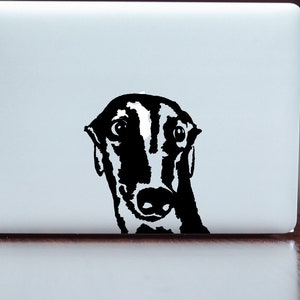 Adorable Looking Greyhound  Decal For Any Smooth Surface, Fridge,Laptop,Car,Etc, High Quality Matte Vinyl Sticker