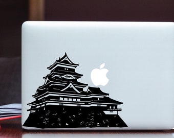 Majestic Japanese Castle, Matsumoto Castle Decal Design For Laptop,Plastic,Glass,Metal Surface, ETC from High Quality Oracal Vinyl Sticker