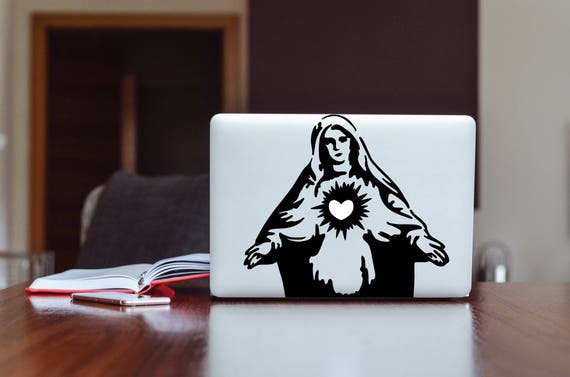Holy Saint Mary Or Teresa With Shining Heart Mac Laptop Etsy