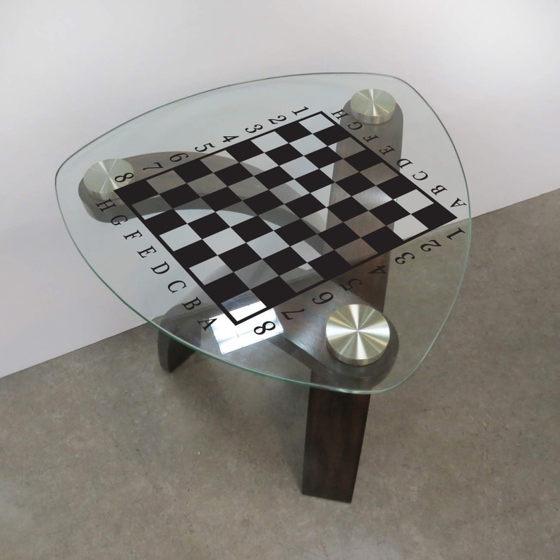 Autocollant en vinyle noir pour table de jeu d'échecs, accessoire de table basse pour échiquier, avec chiffres et lettres, autocollant en vinyle mat de haute qualité image 6