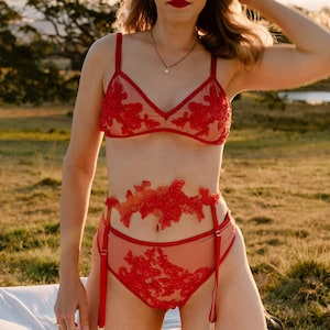 Lingerie Set, Red Lingerie
