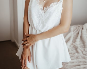 Bridal Pajamas, Plus size romper