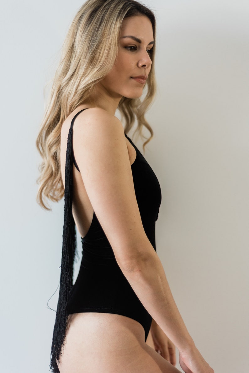 Sexy tassel fringe bodysuit low back tassel bodysuit sexy Etsy