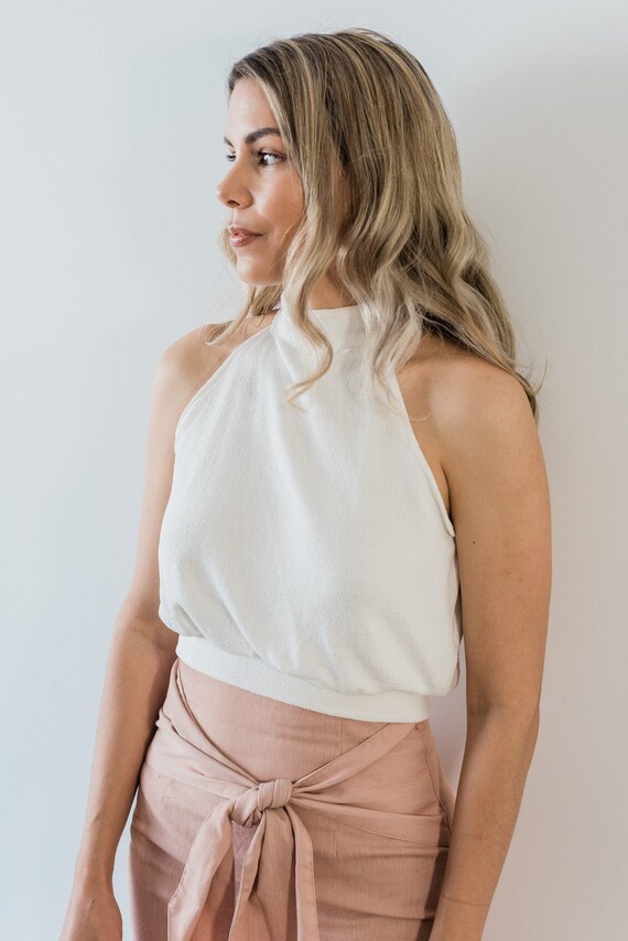 ivory crop top wedding