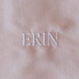 Personalised bamboo blend pyjamas, Custom monogrammed blush pink PJ set image 4