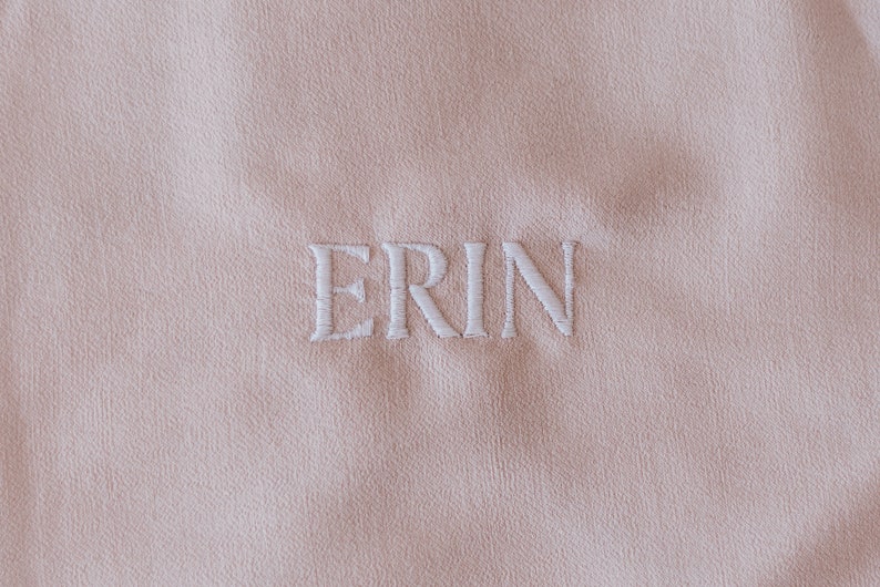 Personalised bamboo blend pyjamas, Custom monogrammed blush pink PJ set image 4