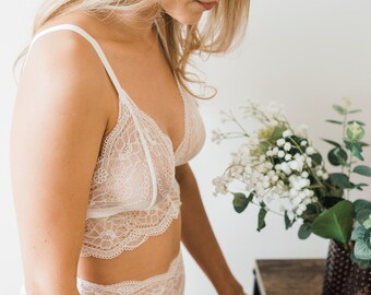 Sheer Sexy Lingerie for Wedding. Bridal Lingerie Lace Bralette