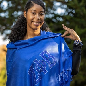 Zeta Phi Beta Rhinestone Pashmina