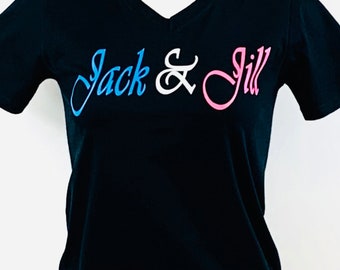 Jack and Jill Short Sleeve V-Neck Tee