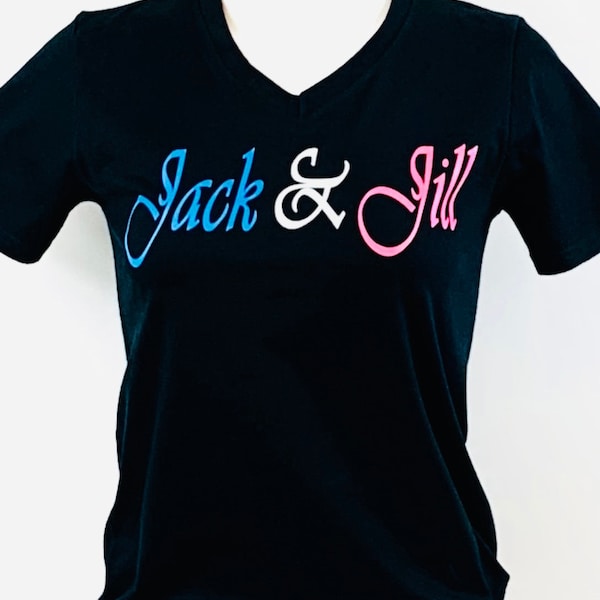 Jack and Jill Short Sleeve V-Neck Tee