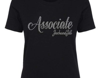 Jack and Jill Associate Short Sleeve Tee - Clear Rhinestone