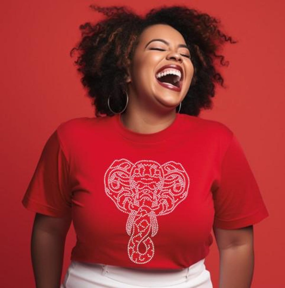 Delta Sigma Theta Rhinestone Elephant Tee - Etsy