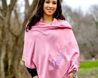 Jack and Jill Pink Rhinestone Pashmina