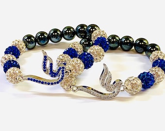 Zeta Phi Beta Crystal Dove Bracelet