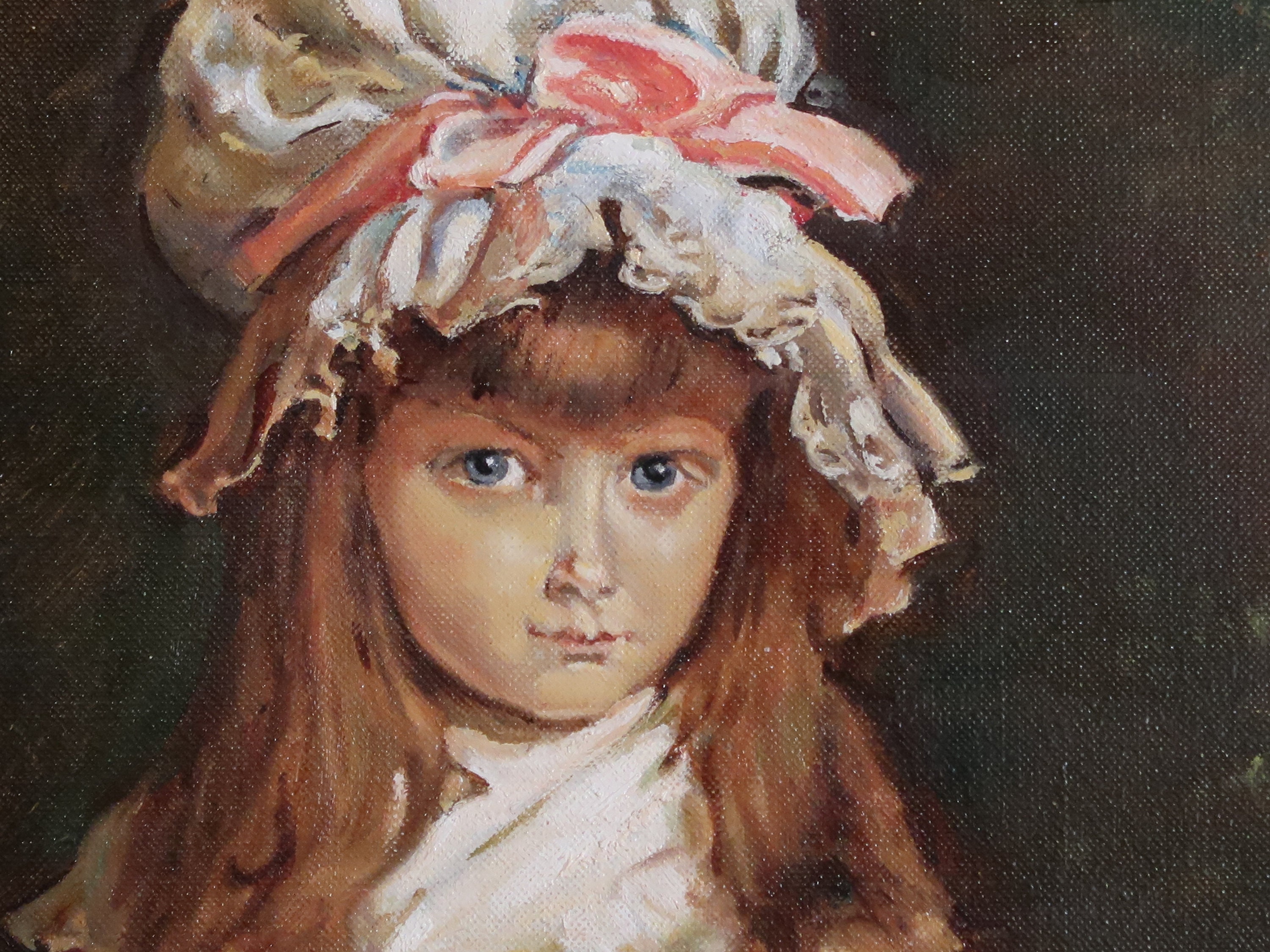 チェリー・ライプ、1879年のミレーの絵画のオリジナル油彩複製。署名