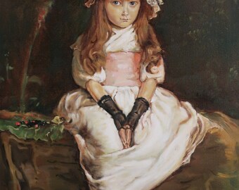 画家　手描きの油絵「チェリー」 画家 手描きの油絵「チェリー」 画家 手描きの油絵「チェリー