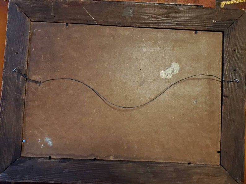 Country House in the Snow, Antique Oil Painting, Signed, Framed, 21x16