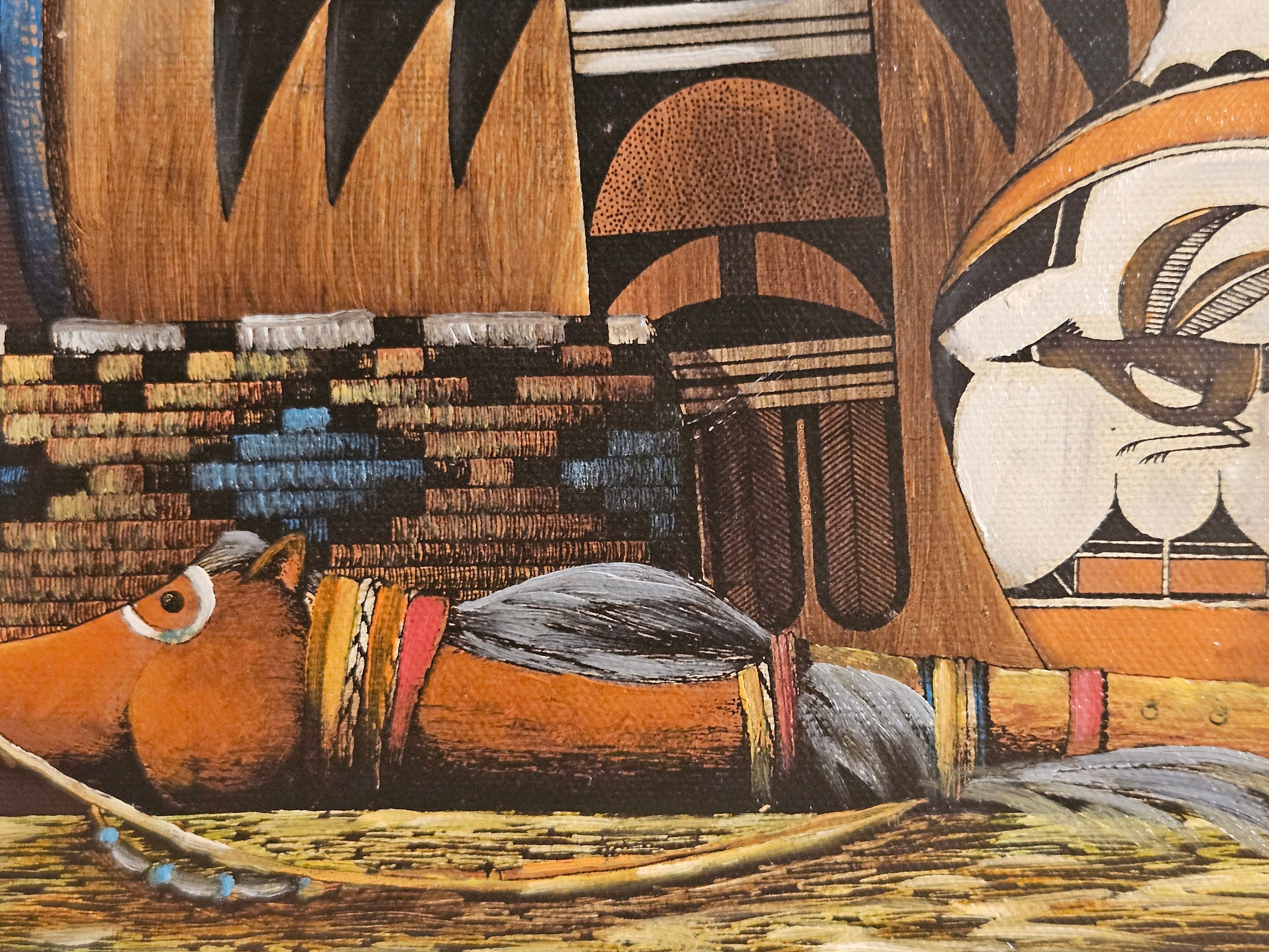 ネイティブアメリカンのアーティストによる美しい南西部の絵画2点
