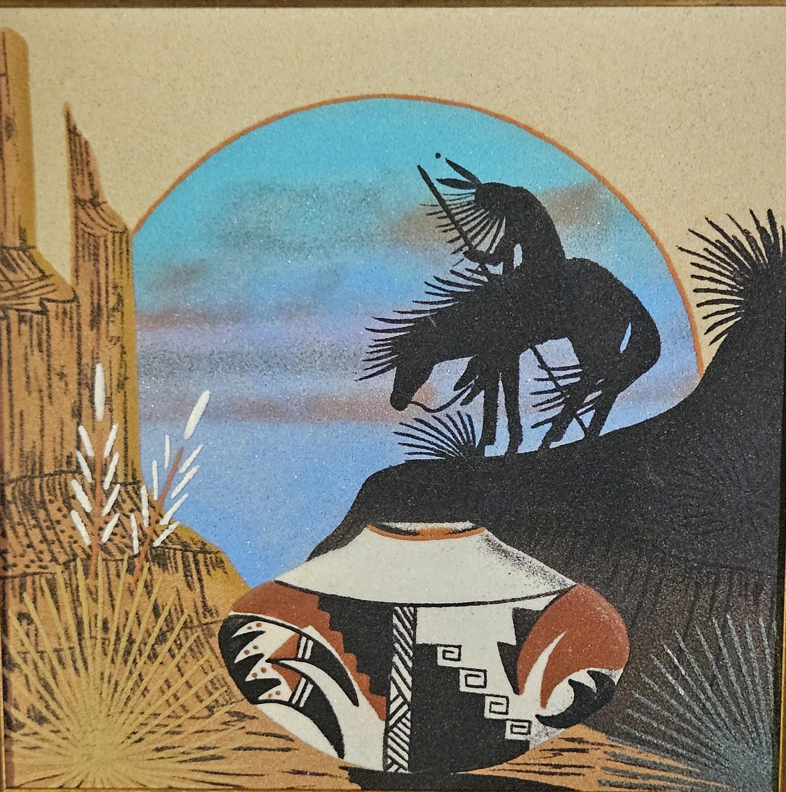 ★NAVAJO SANDPAINTING VINTAGE ART ナバホ族 砂絵 楽天市場】【FUNNY公式ストア】 ナバホ族 サンドペイント スクエア