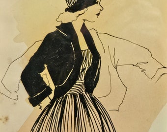 ビンテージ ファッションスタイル画　Dessin de mode il_340x270.5531065388_pvd1.jpg