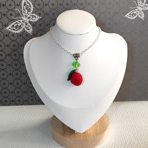 Raspberry Necklace. Fruit Summer Jewelry. Handmade Raspberry pendant. Realistic raspberry necklace. Forest berries gift. Jewelry Gift