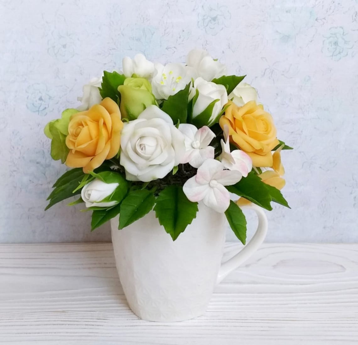 Polymer Clay Flowers Bouquet, Hand Modeling, Housewarming Gift - Etsy