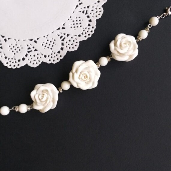 White rose sale bracelet