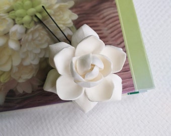 Gardenia Bridal Fascinator - Gardenia Hair Pin - Wedding Headpiece - Bridal Hairpiece