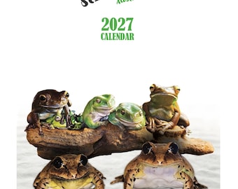 PREORDER 2027 Stickyfrogs A4 Calendar Wall Planner Wire Bound with Hanger