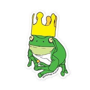 Stickyfrogs Voigt Kiss Cut Vinyl Frog Sticker 4&quot;