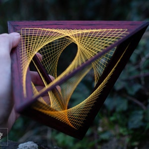 Tetrahedron | Parabolic curves 2 layers | String art | Flower of Life | Sacred geometry
