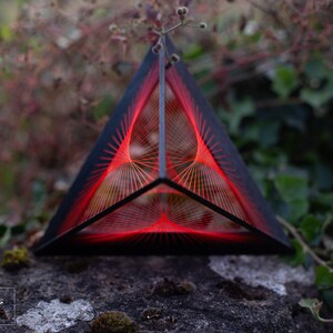 Tetrahedron Triangles Sculpture | Sacred Geometry String Art