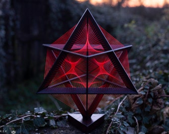 Merkaba | interlaced strings | 72 knots | Stellated Octahedron | Flower of Life | Sacred geometry | Solid Platonic