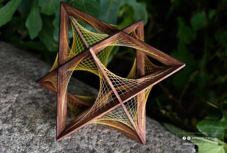 V1_Merkaba Stellated Octahedron Flower of Life Sacred | Etsy