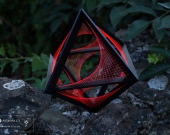 Octahedron Parabolic Curve Sculpture — Two Layers